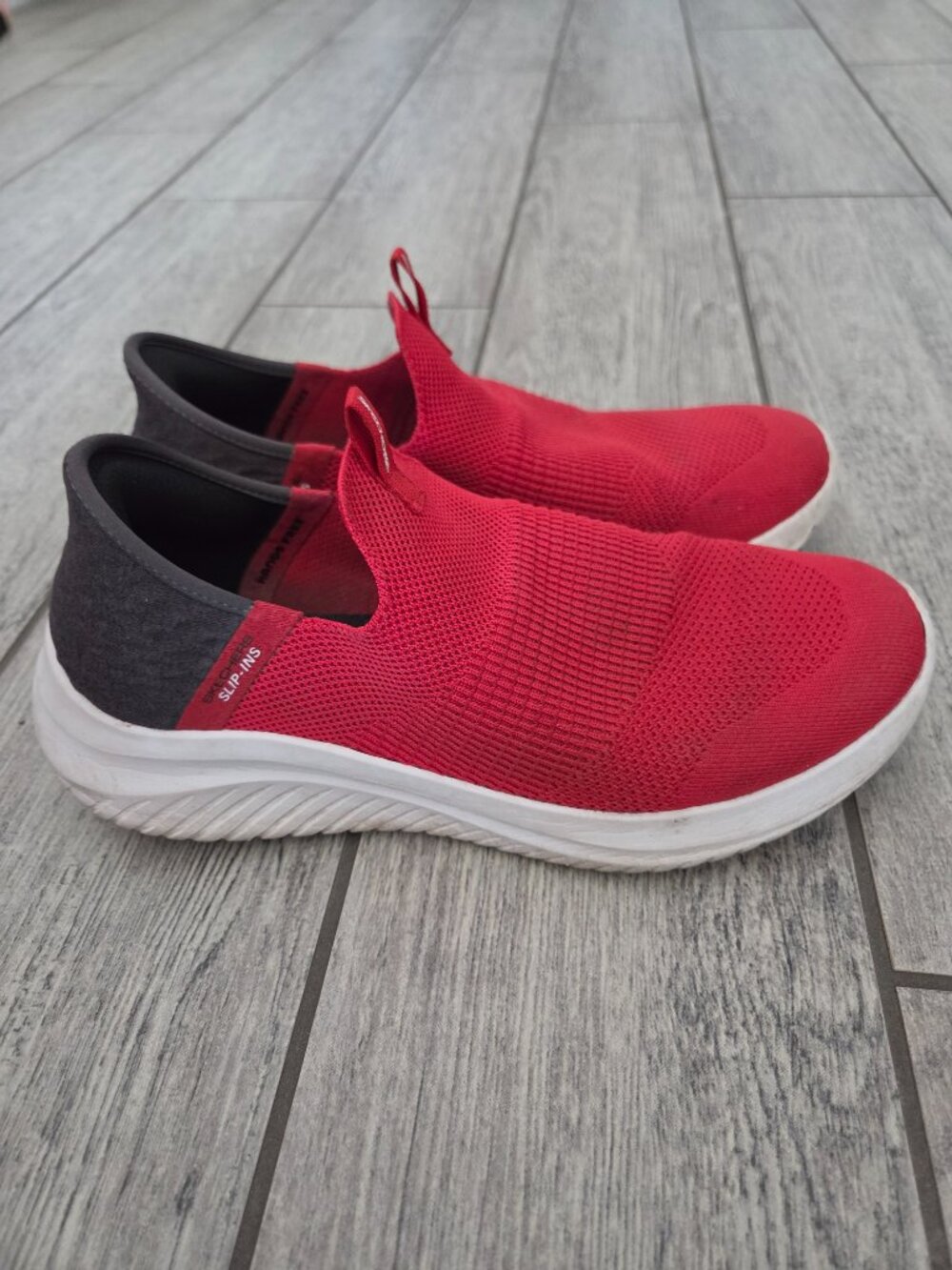 Skechers Women's Slip-ins Air-Cooled Memory Foam Sneakers Red Black Size 6.5 - Picture 5 of 12